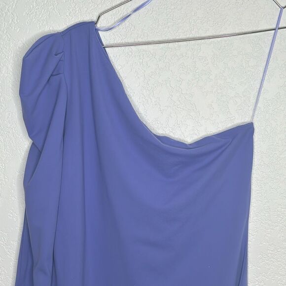 NWT Susana Monaco Pleated One Arm Dress Purple Orchid XL - Picture 4 of 14